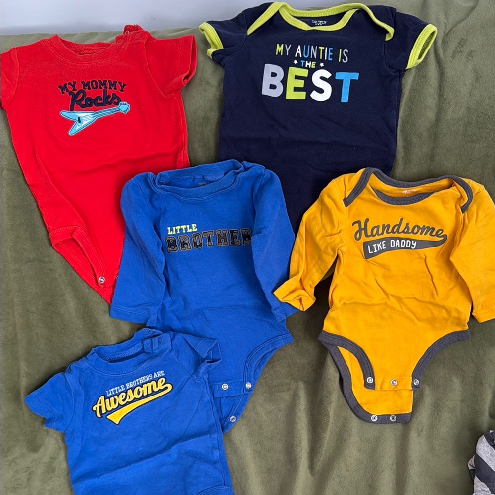 Carter's Red and Blue Bodysuits Vibrant Cotton Collection